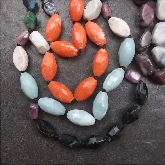NEW. Colorful Multi Strand Beaded Necklace.20-23”. - Picture 5 of 9